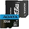 کارت حافظه‌ microSDHC ای دیتا مدل Premier کلاس 10 استاندارد UHS-I U1 سرعت 100MBps ظرفیت 32 گیگابایت به همراه آداپتور SD